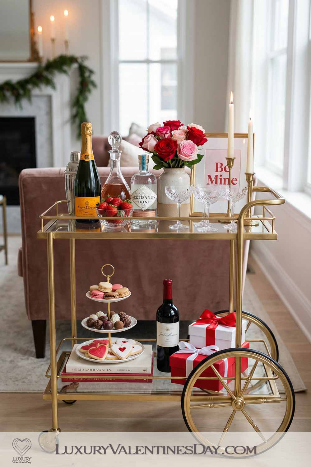 Valentines Day Party Decor Drinks or Dessert Bar